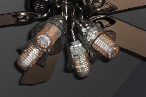 LED Stack Bulb in Ceiling fan