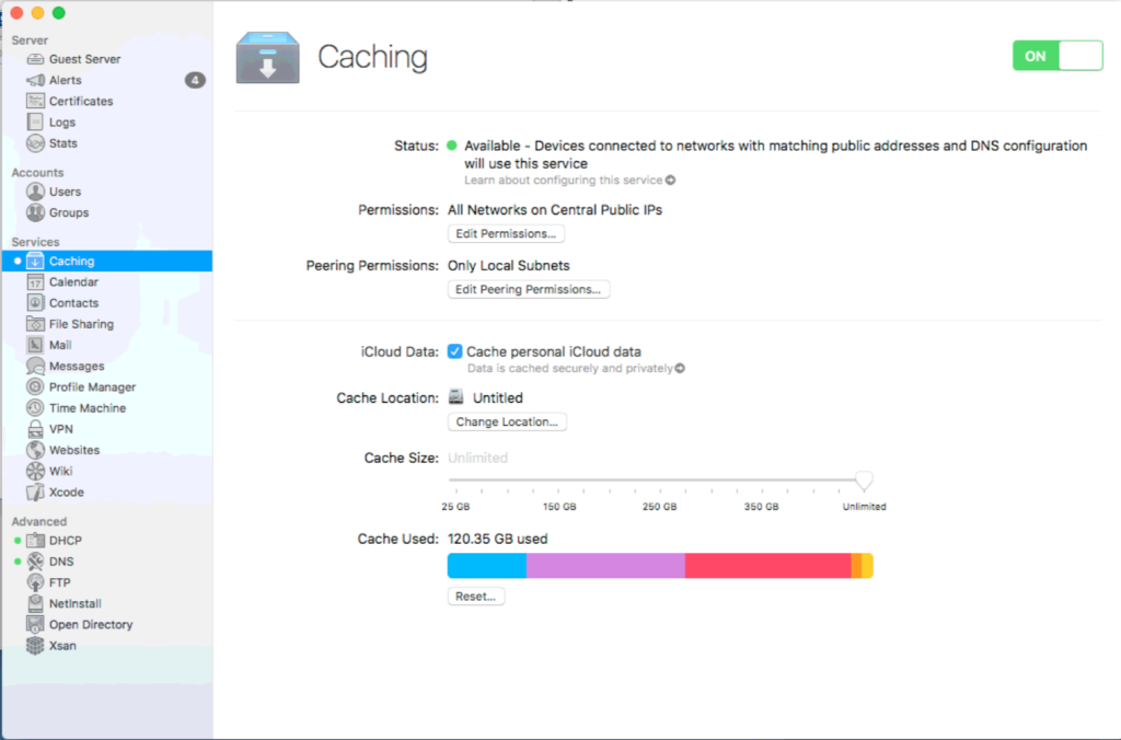 MacOS Caching Server Configuration MacOS Caching Server Configuration