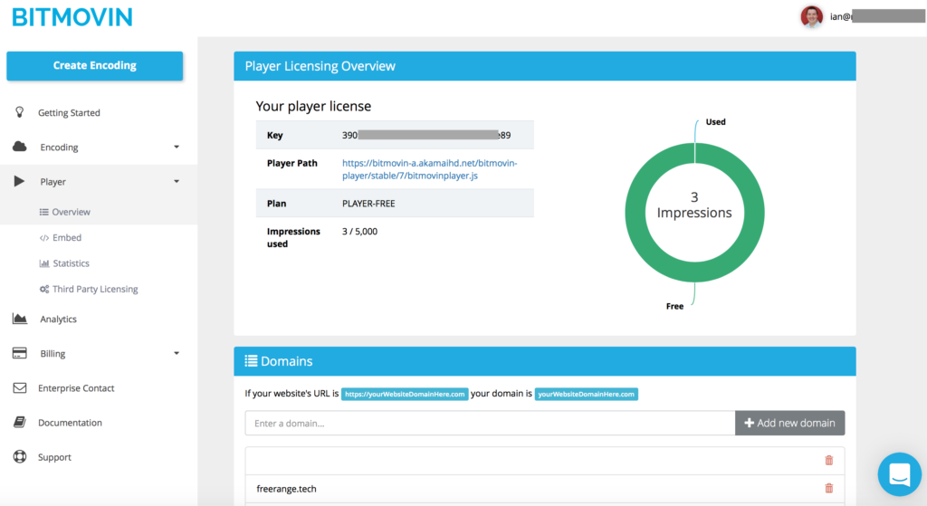 Bitmovin Player Domain Config