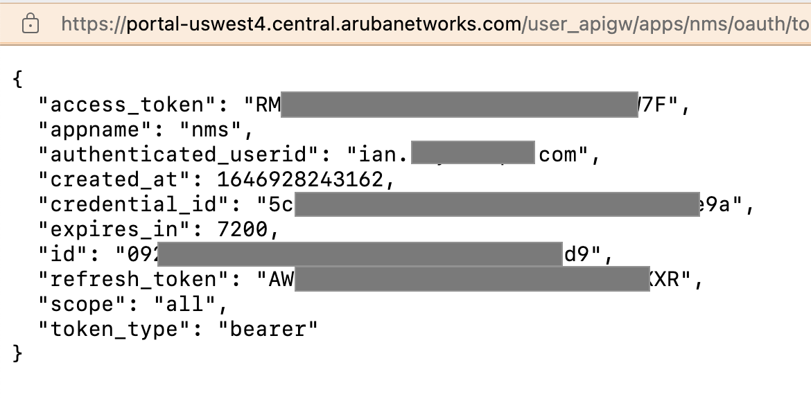 Working With the Aruba Central API